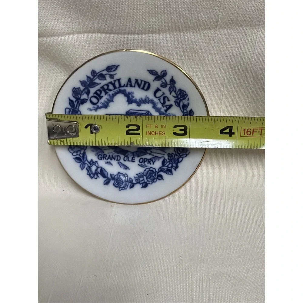 Vintage NASHVILLE, TN Grand Ole Opry/Opryland Cobalt Blue/White Plate Gold Trim